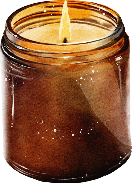 Watercolor candle